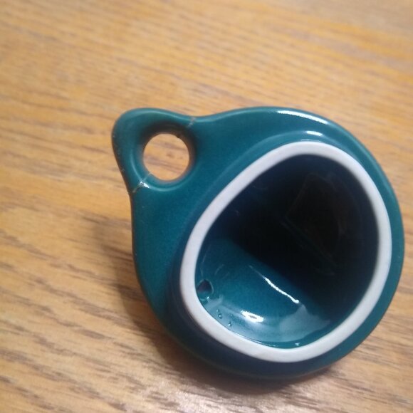 VTG Hall China Co. Teapot 6 Cup Turquoise Heavy Gold Trim & Stars USA - Picture 4 of 7